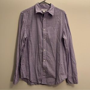 Calvin Klein Long Sleeve Cotton Purple Button Down M